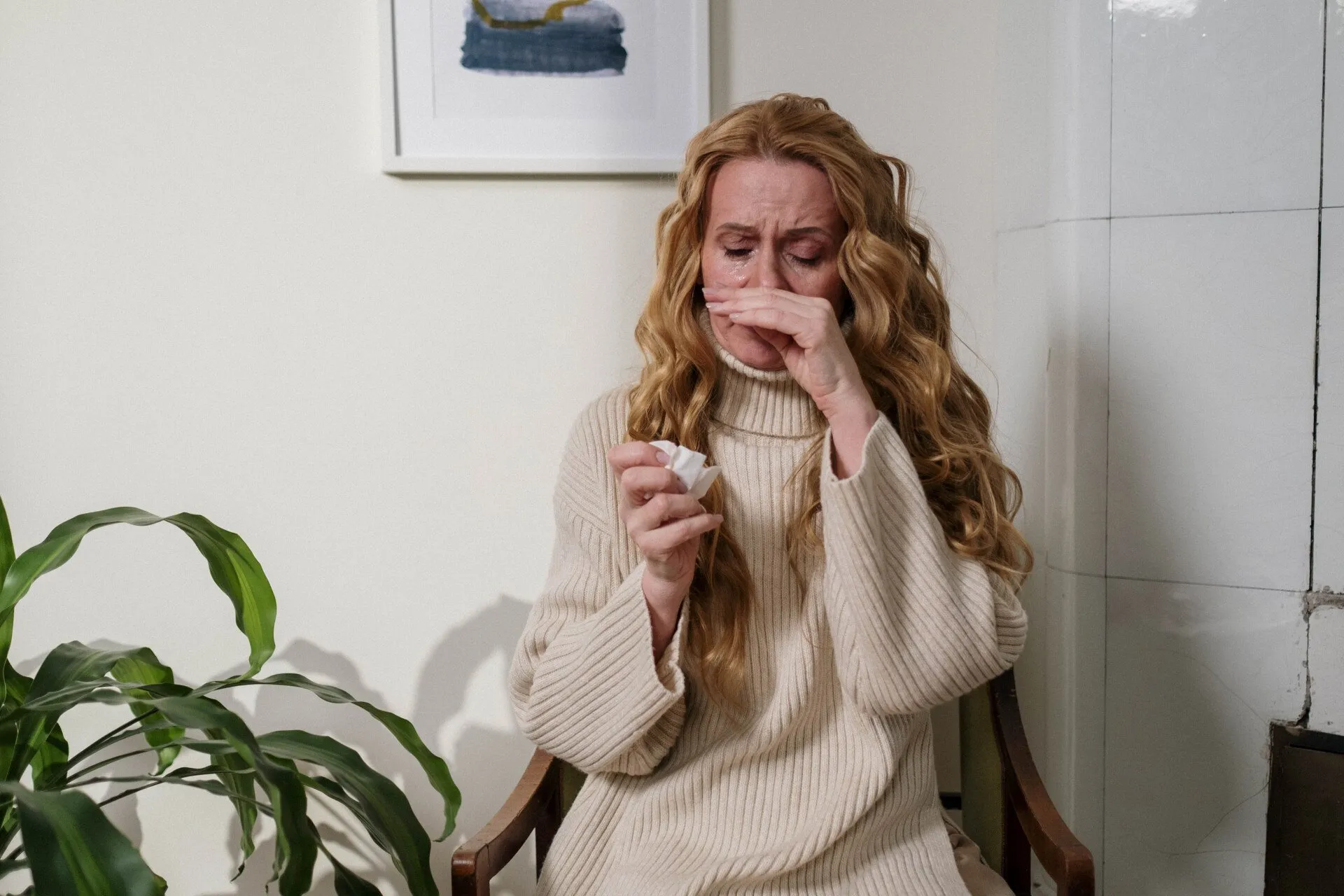 Person managing persistent allergy symptoms